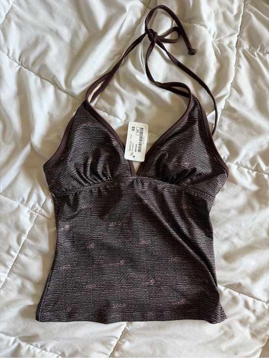 loco boutique Other - Brown Halter Tankini Swim Top - Women’s